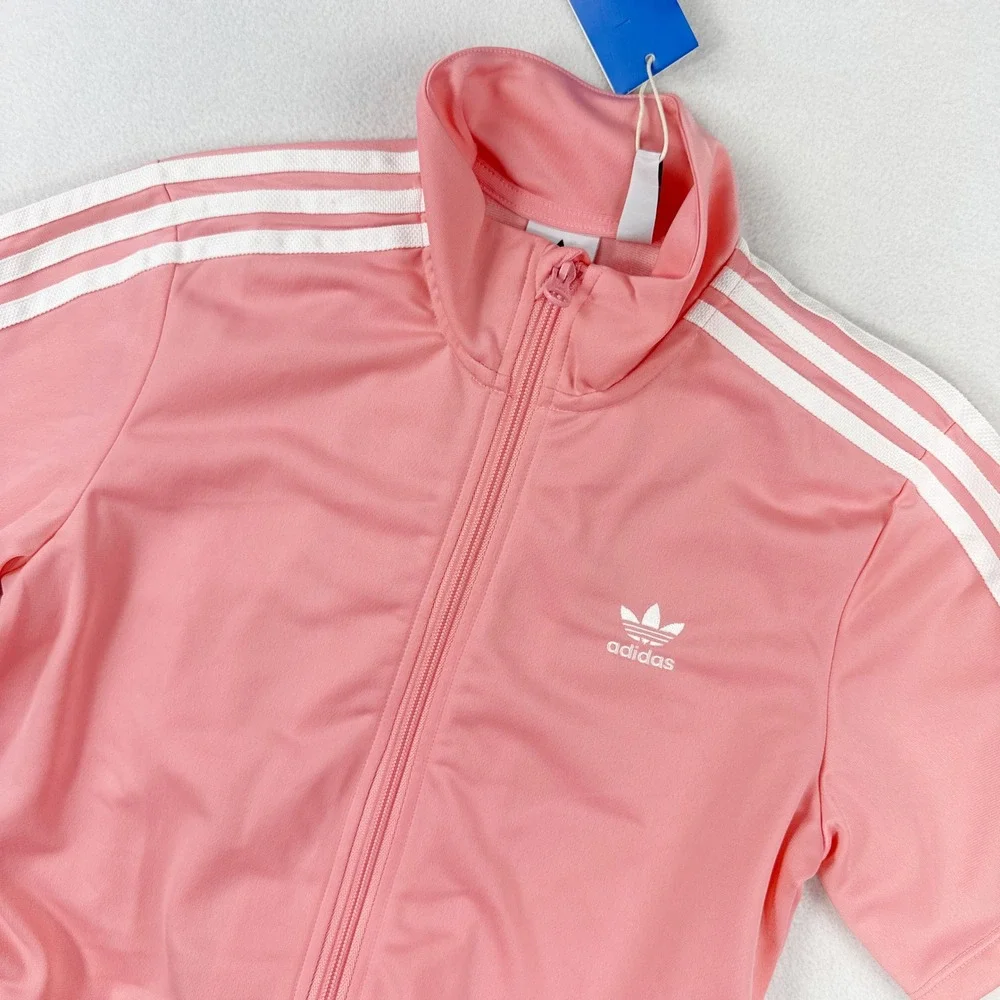Adidas‎ Kids Firebird Dress Skirt Romper Size XL Pink White 3-Stripe JD3534